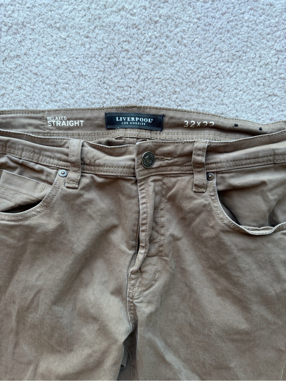 Liverpool Men's Relaxed Straight Pants Brown